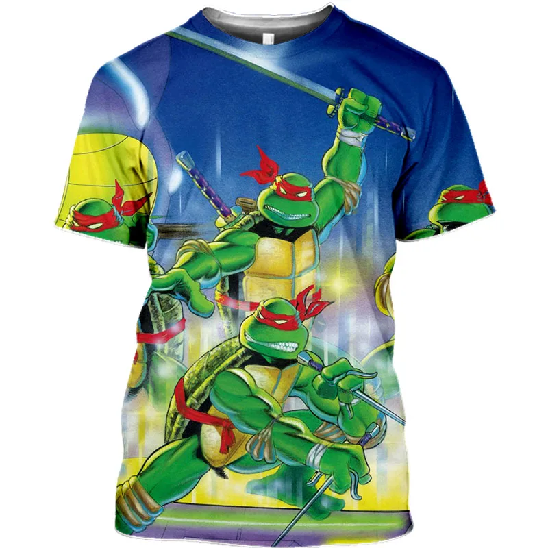 New Funny  Anime 3D Stephen King's It Kids Oversiz Tops  Teenage Mutant Ninja Turtles Clown Joker  Funny T-shirt For  Girls Boys t shirt kid