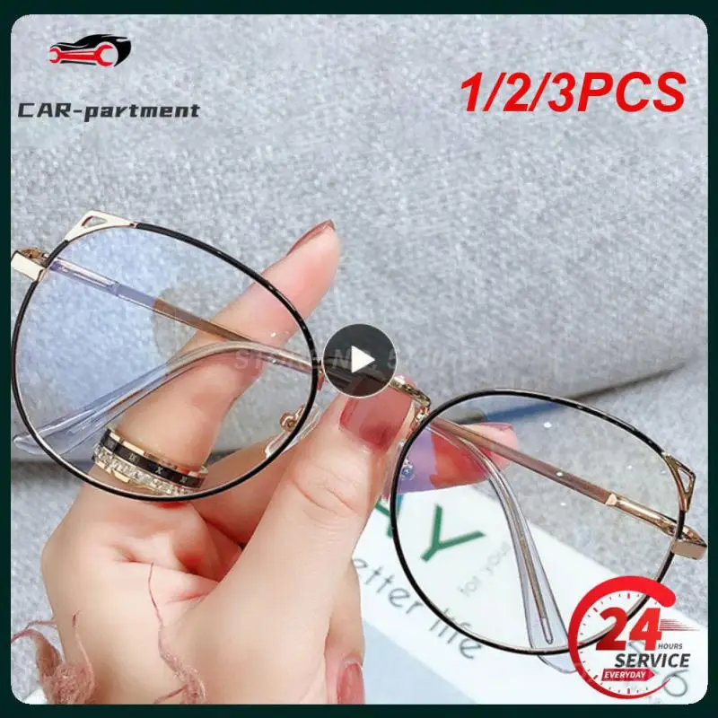 

1/2/3PCS Retro Anti Blue Light Glasses Round Polygonal Metal Frame Women Men Fashion Eyeglasses Unisex Eyewear