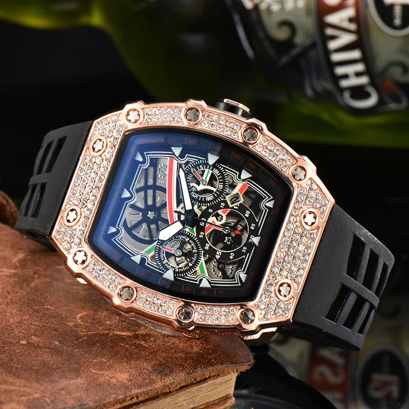 

2023 Automatic Diamond Sports Run Second design Ceramic oil shell top luxury design waterproof movement RM quartz watch