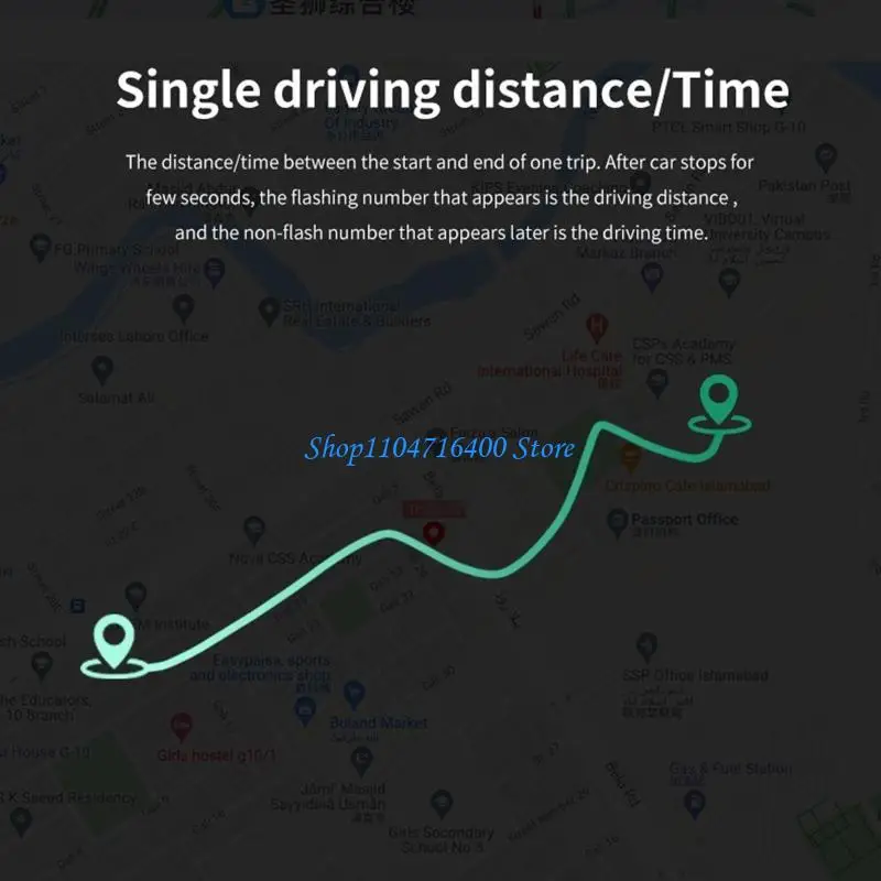 y1gd Auto Auto GPS Tachometer Kompass 4,2 Zoll Bildschirm Geschwindigkeitsprojektor Übergeschwindigkeitsalarm – Detail 8