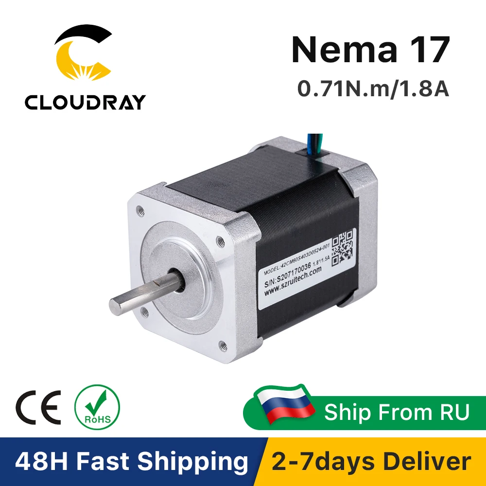 2 Phase Nema17 Stepper Motor 42mm 71Ncm 1.8A 4-lead Cable For 3D printer CNC Engraving Milling Machine