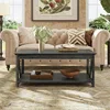 Coffee Table,43" Living Room Coffee Table with Storage Shelf, Center Table for Living Room, Bedroom, Office and Balcony, Black 4