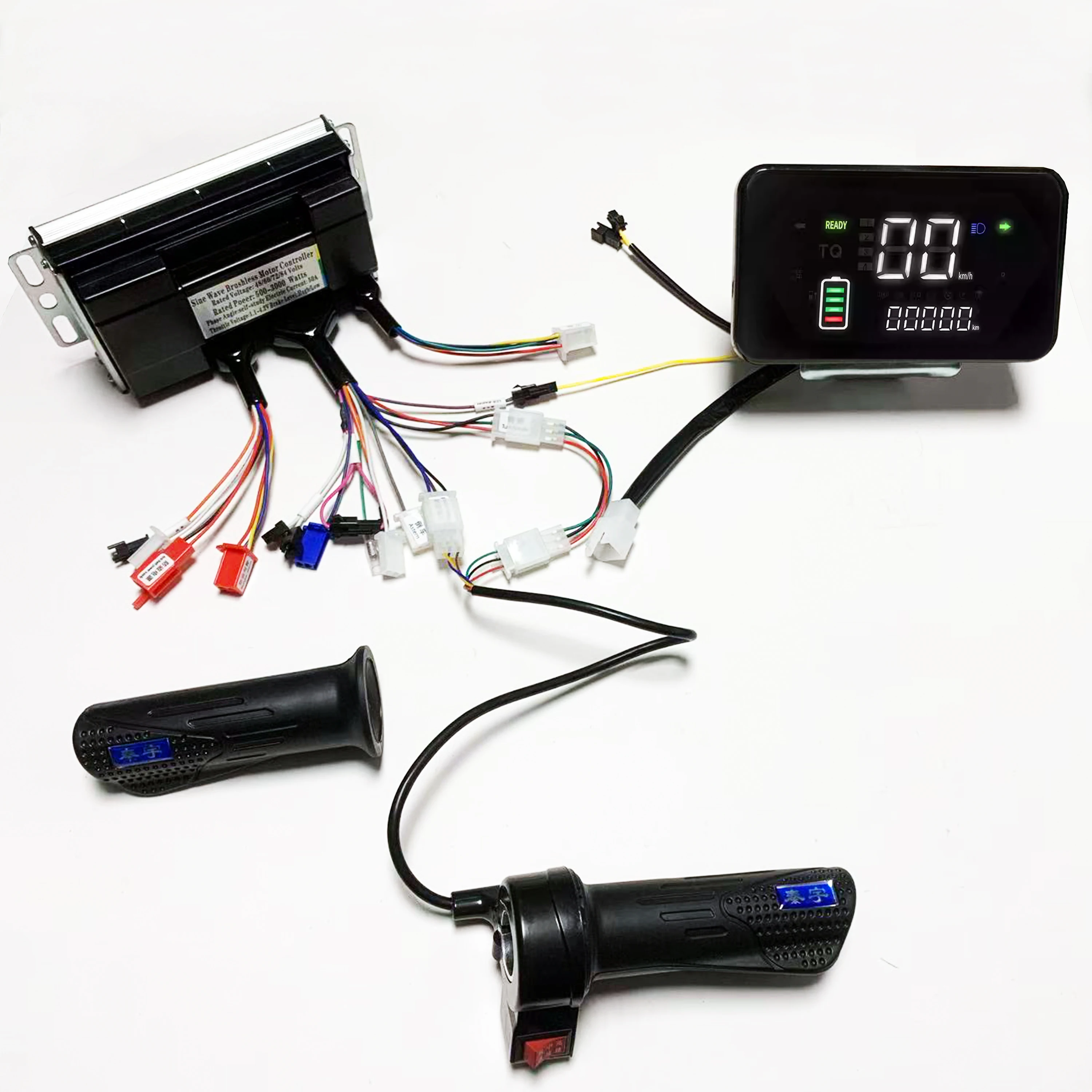 Sine wave 50A 3000W brushless motor controller + 3-speed adjustable throttle + L