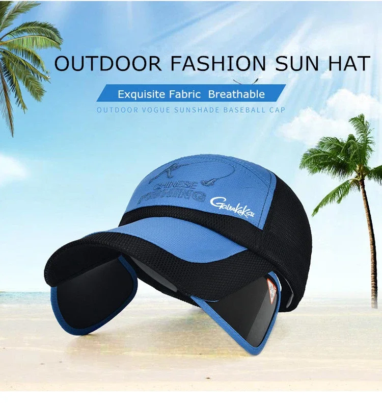 Description Picture 2 of item2024 New Fishing Sun Hat Sports Uv Protective Fishing Cap Travel Adjustable Breathable Mesh Outdoor Cycling Baseball Caps