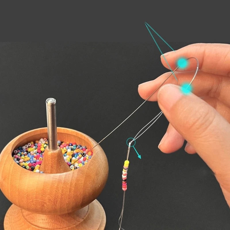 Bead Loader Beading Spinner Quickly Beading Bowl for DIY Seed Beads Waist Beads Bracelets Spin Beading Bowl Bead Spinner