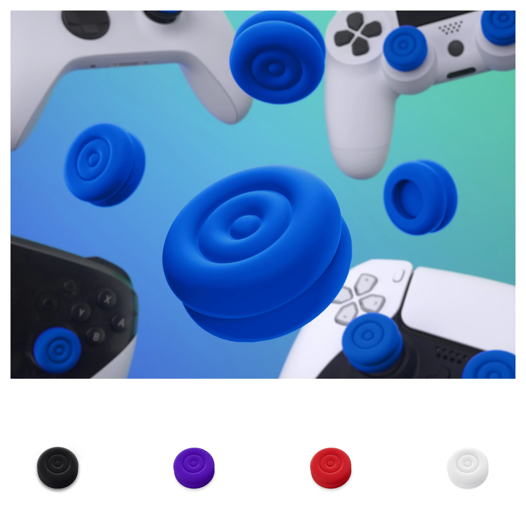 Playvital Cushion Caps Thumb Grips Per Ps5/4, Per Xbox Series X/S, Per Xbox One, Elite Series 2, Per Switch Pro Controller