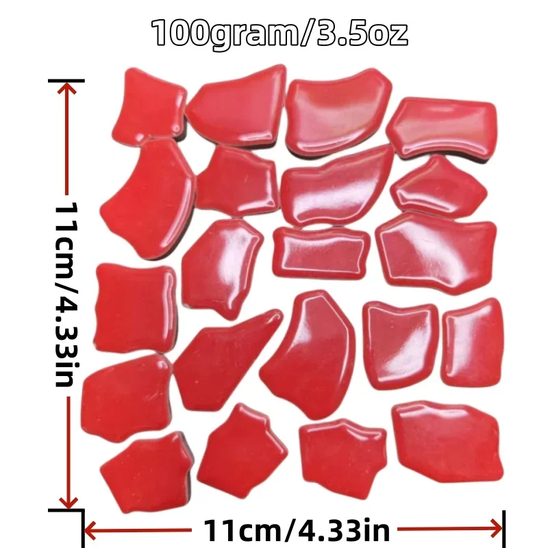 256G/9Oz (Ca. 50 Stuks) Veelhoek Porseleinen Mozaïektegels 3 ~ 5Cm/1.2 ~ 2 Inch Lengte Onregelmatige Keramische Tegel Diy Ambachtelijke Materialen