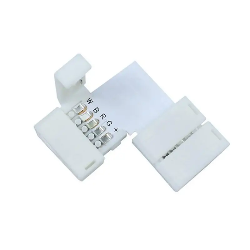 Connecteur d'angle LED 4 broches en forme de L, pour bande lumineuse LED  SMD 5050 RGB RGBW 10mm, lumière rvb avec Linker