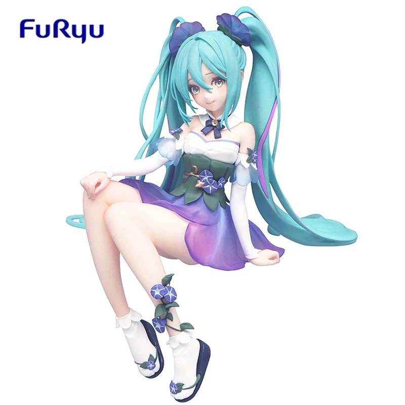 

Original Furyu Hatsune Miku Morning Glory Flower Fairy Ver. Anime Action Figures Kawaii Girl Noodle Stopper Model Collection Toy