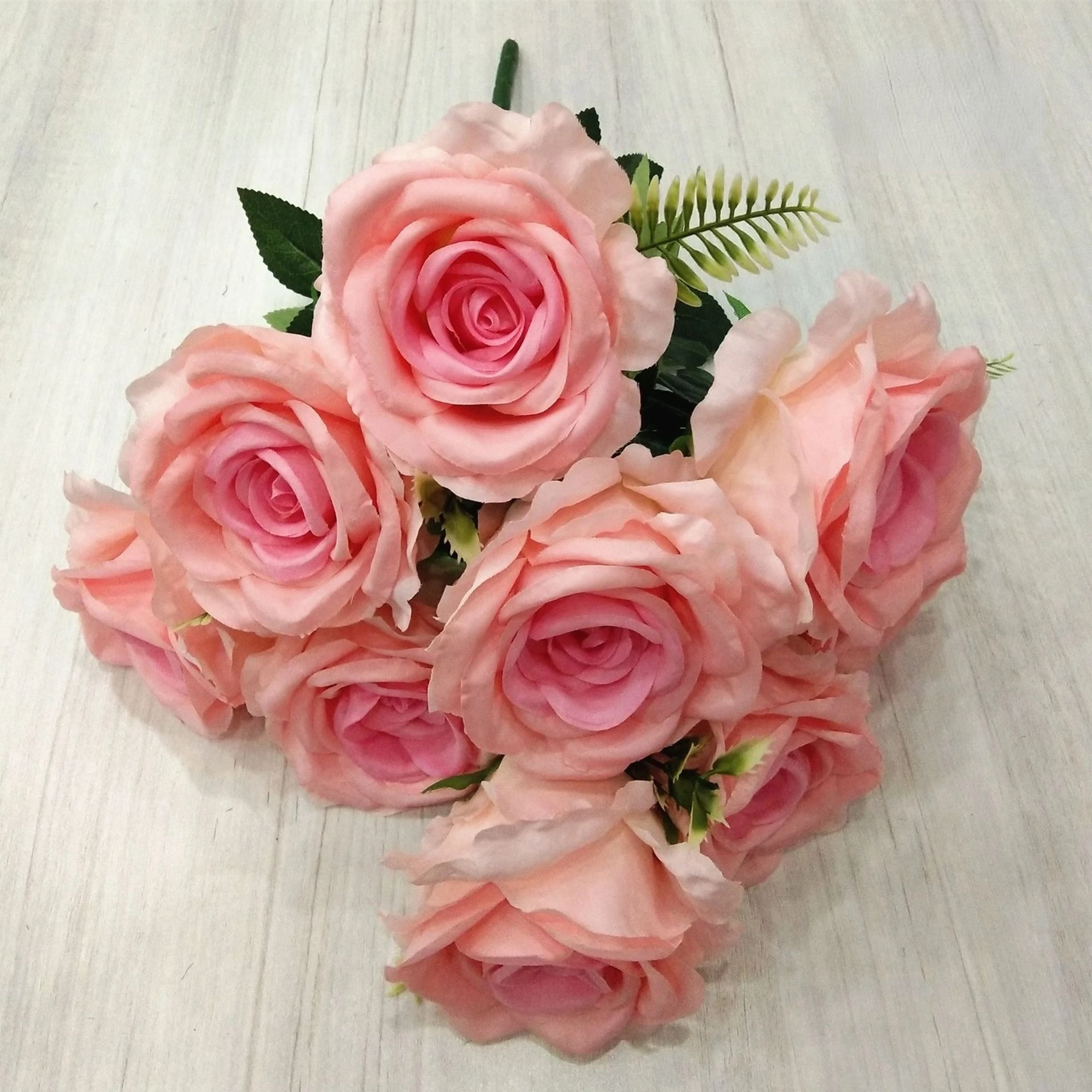 Pink Artificial Venus Rose Silk Fake Flowers Wedding Photography