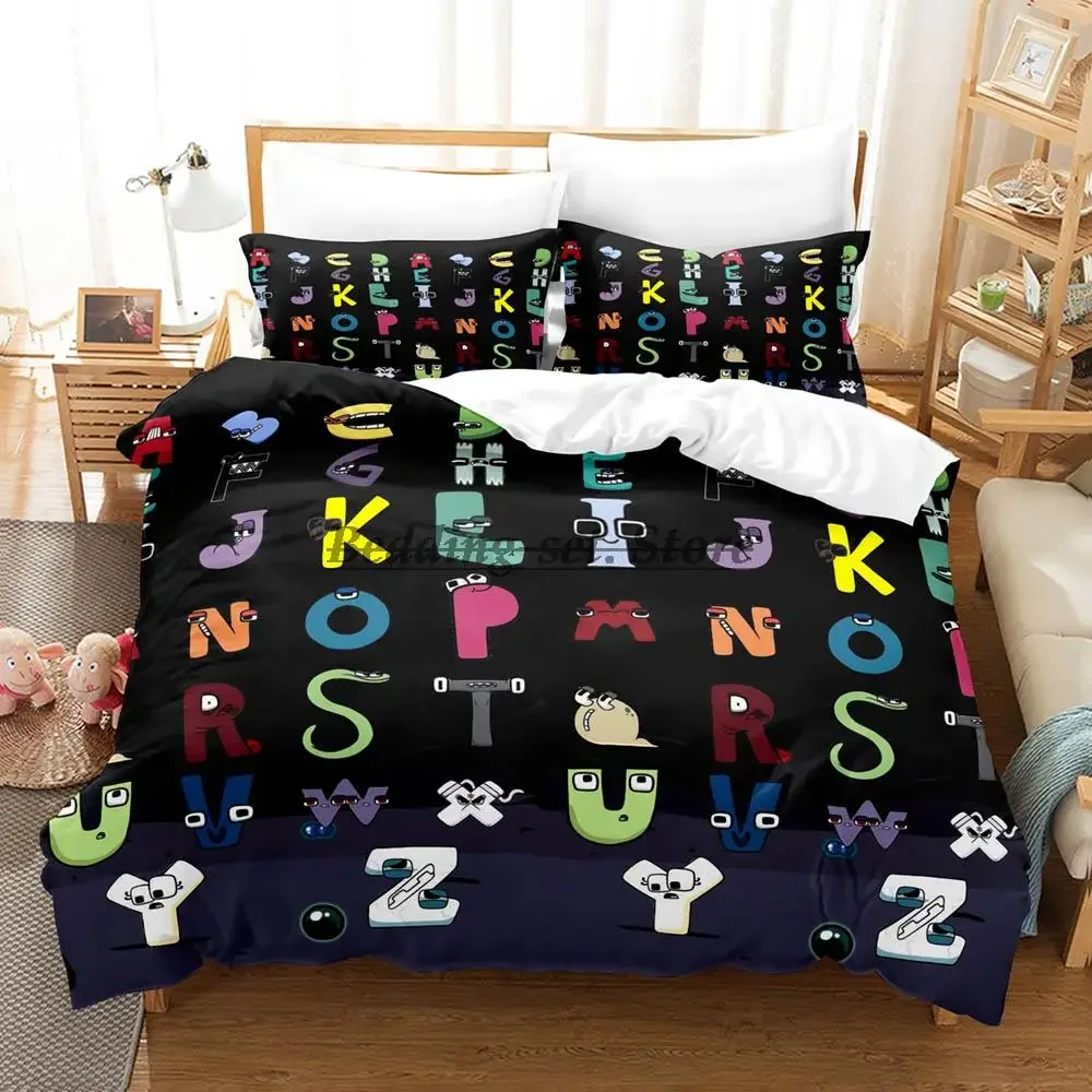 Alphabet Lore Bedding Set Single Twin Full Queen King Size Bed