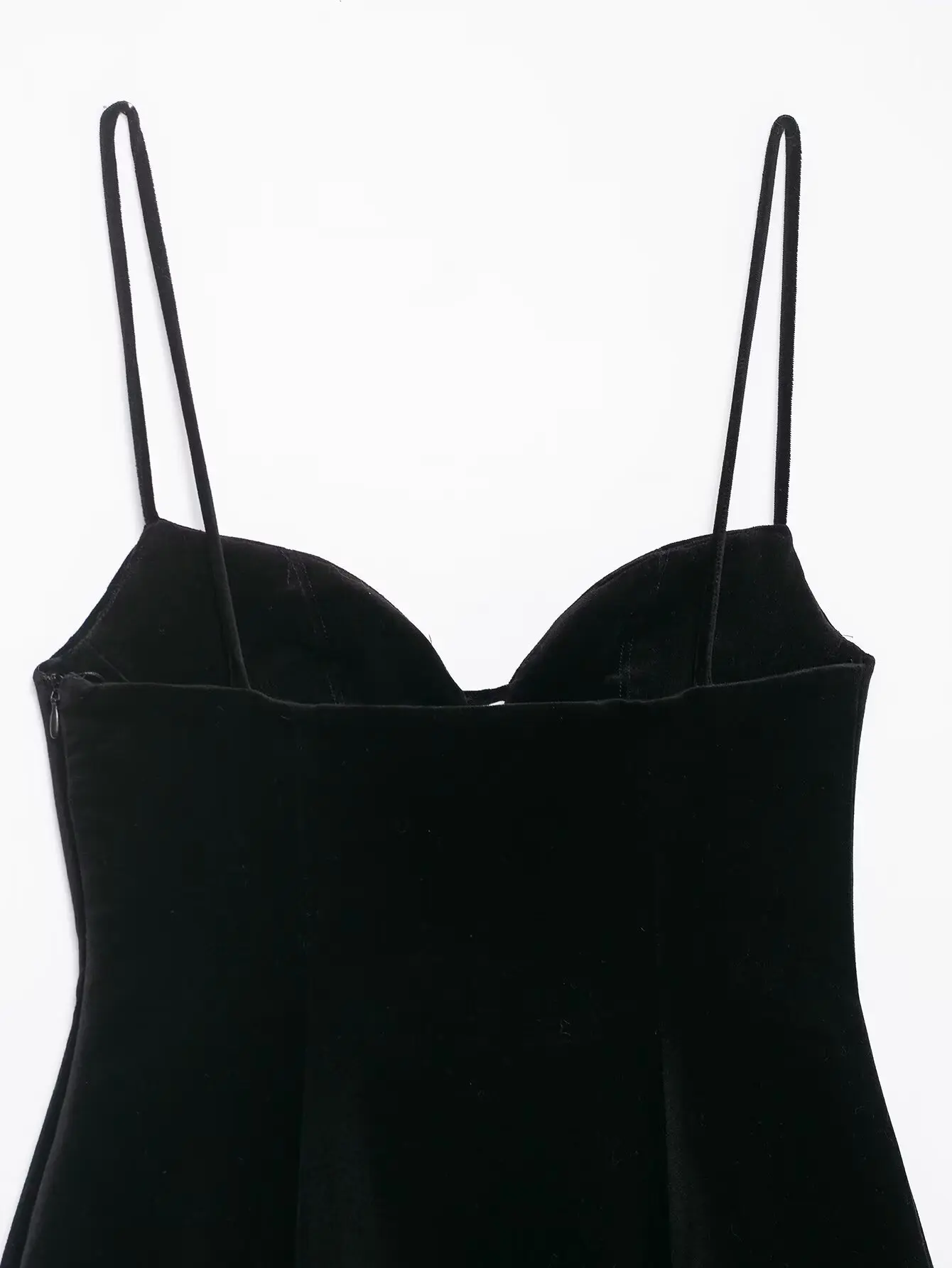 Women's Dress Summer New Female Spaghetti Strap V-Neck Short Dress Female Flared Hem Sexy Fashion Holiday Party Mini Black Dress