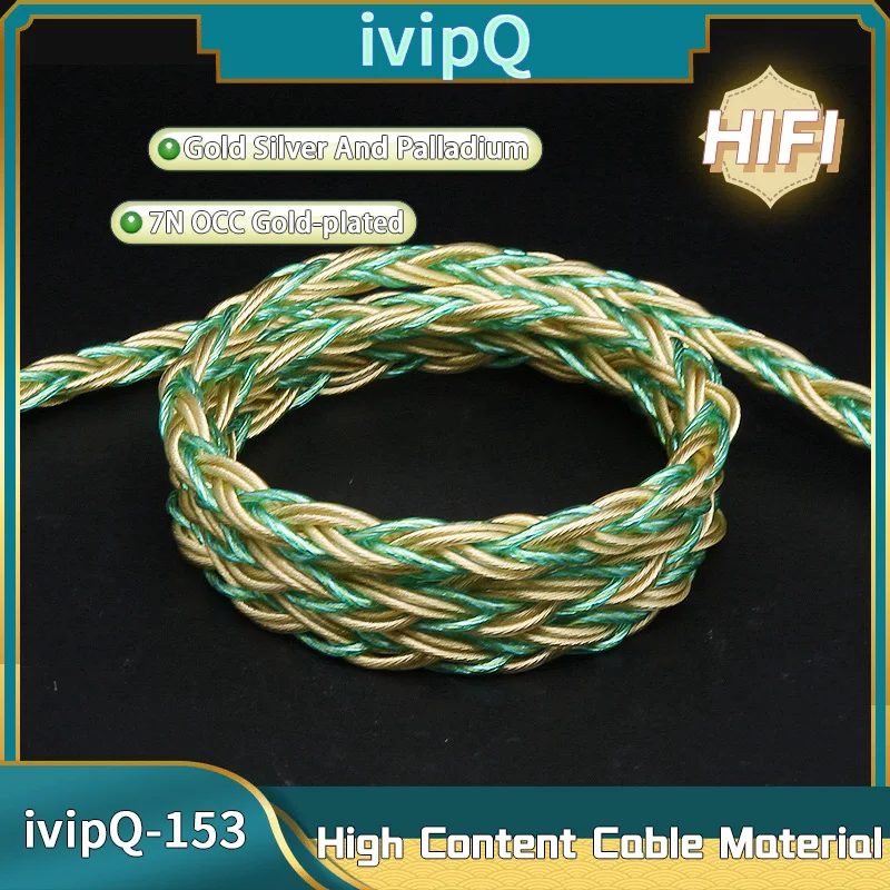 Ivipq-イヤホンケーブル、ユニークな織りプロセス、フラッグ