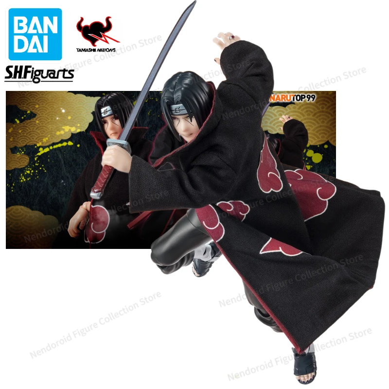 

100% Оригинальные фигурки Bandai S.H. Фигуртс SHF Naruto Shippuden Uchiha Itachi аниме, игрушка, подарок, модель, коллекция, хобби