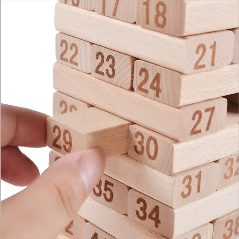 building blocks building a tower and drawing blocks on a chessboard game children's solid block puzzle parent-child interactive board game 2Set