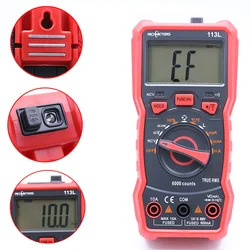 Enhanced Digital Multimeter with Auto Ranging & Flashlight, 6000 Counts (113L)