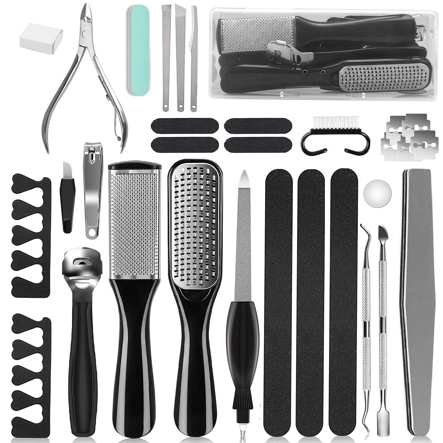 

Professional Pedicure Tool Foot Care Tool for Feet Heels Toe Cuticle Kit File Set Dead Hard Skin Callus Remover Scraper Beauty