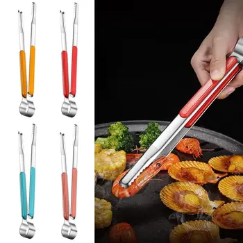 Korean BBQ Grill Food Clip Stainless Steel Tongs Ice Tong Toast Bread Clamp Household Kitchen Tools