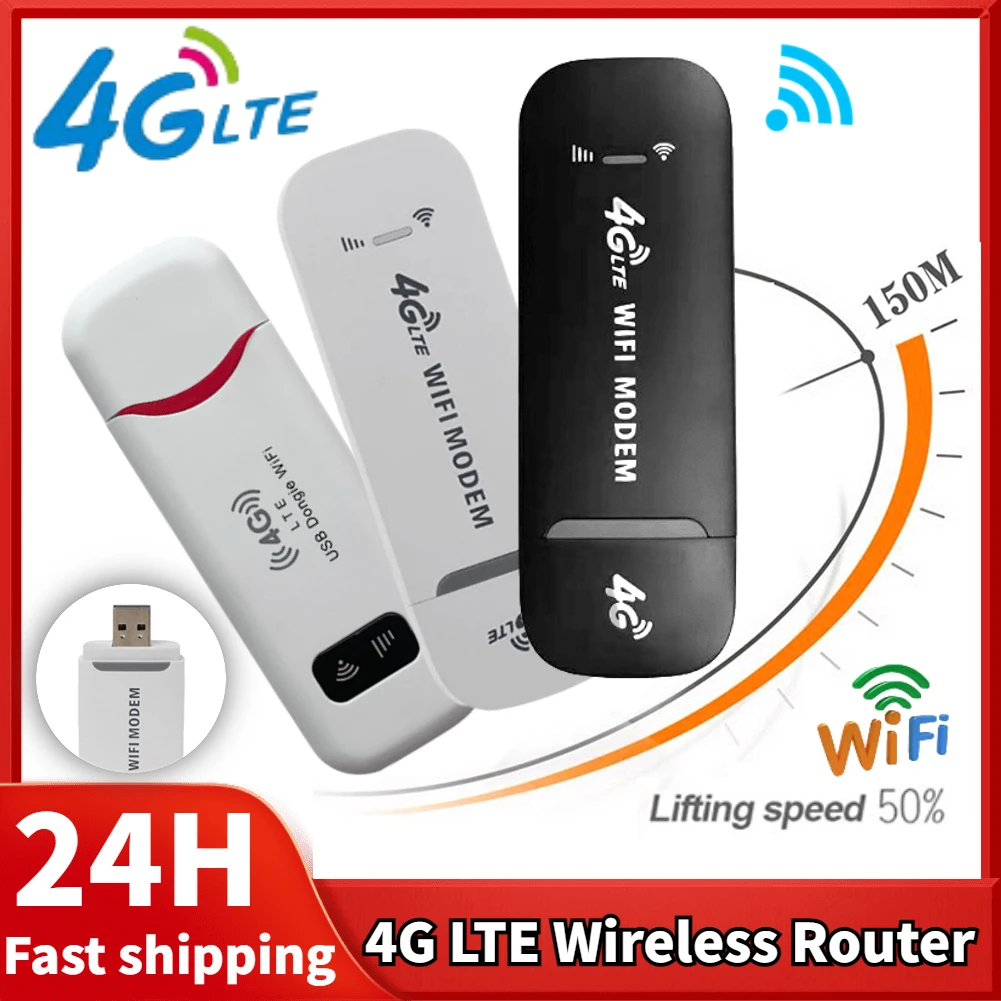 3g/4g Lte Wifi Router Wireless Usb Wifi Adapter 150mbps Dongle Mobile Broadband Sim Card Modem