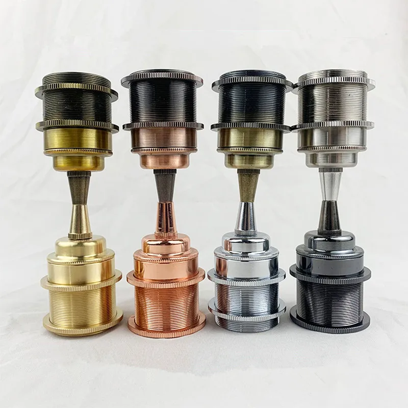 E27 Large Screw e26 Brass Lamp Holder Pure Copper or aluminium Ceramic Retro Chandelier DIY Lighting Accessories Light Sockets lamp holder lamp bulb holder lamp base lamp socket adapter diy lighting accessories