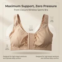 Sports Bra for Women Minimizer Support Front Closure Posture Corrector Shaper Push Up Yoga Fitness Running Padded Bralette - Image 3
