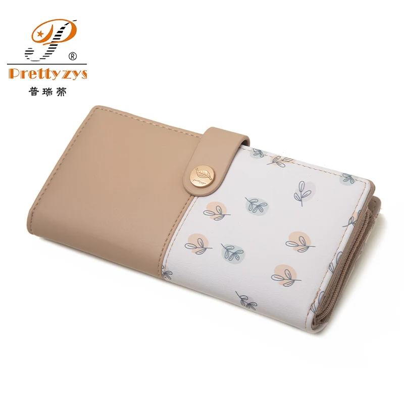 

Fashion Women's Wallets Patchwork Printing Long Wallet for Woman High Capacity Ladies Clutch Female Pu Leather Card Holder