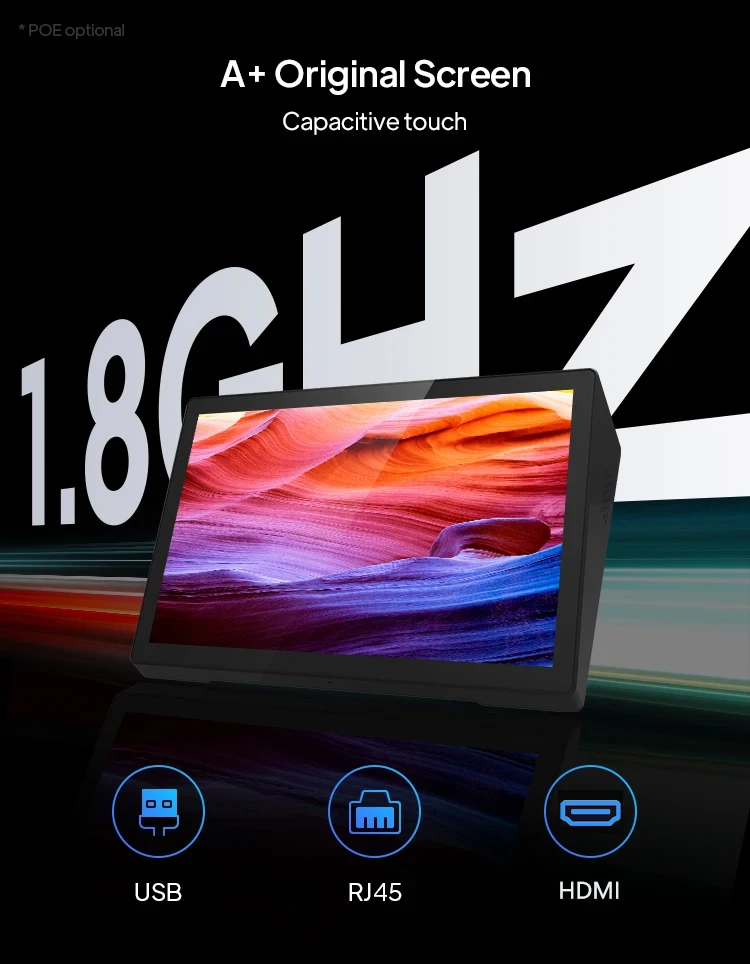 10.1 Inch Desktop Android Tablet Touch Screen POS Advertising Display Customer F