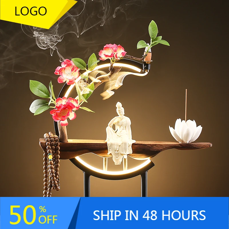 Essential Oil Incense Burner Indoor Zen Waterfall Melting Candle Burner