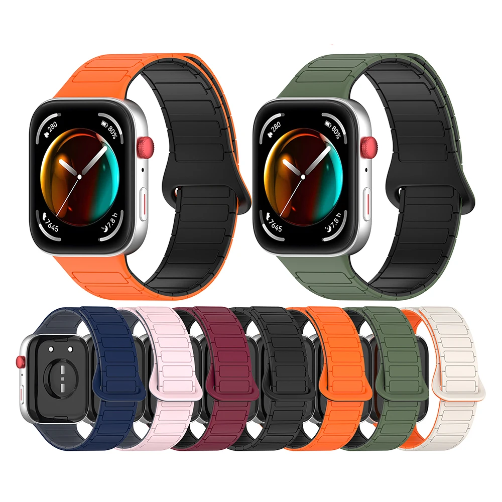 Magnetic Sport Silicone Wristband with Strong Magnet Link - Replacement Strap