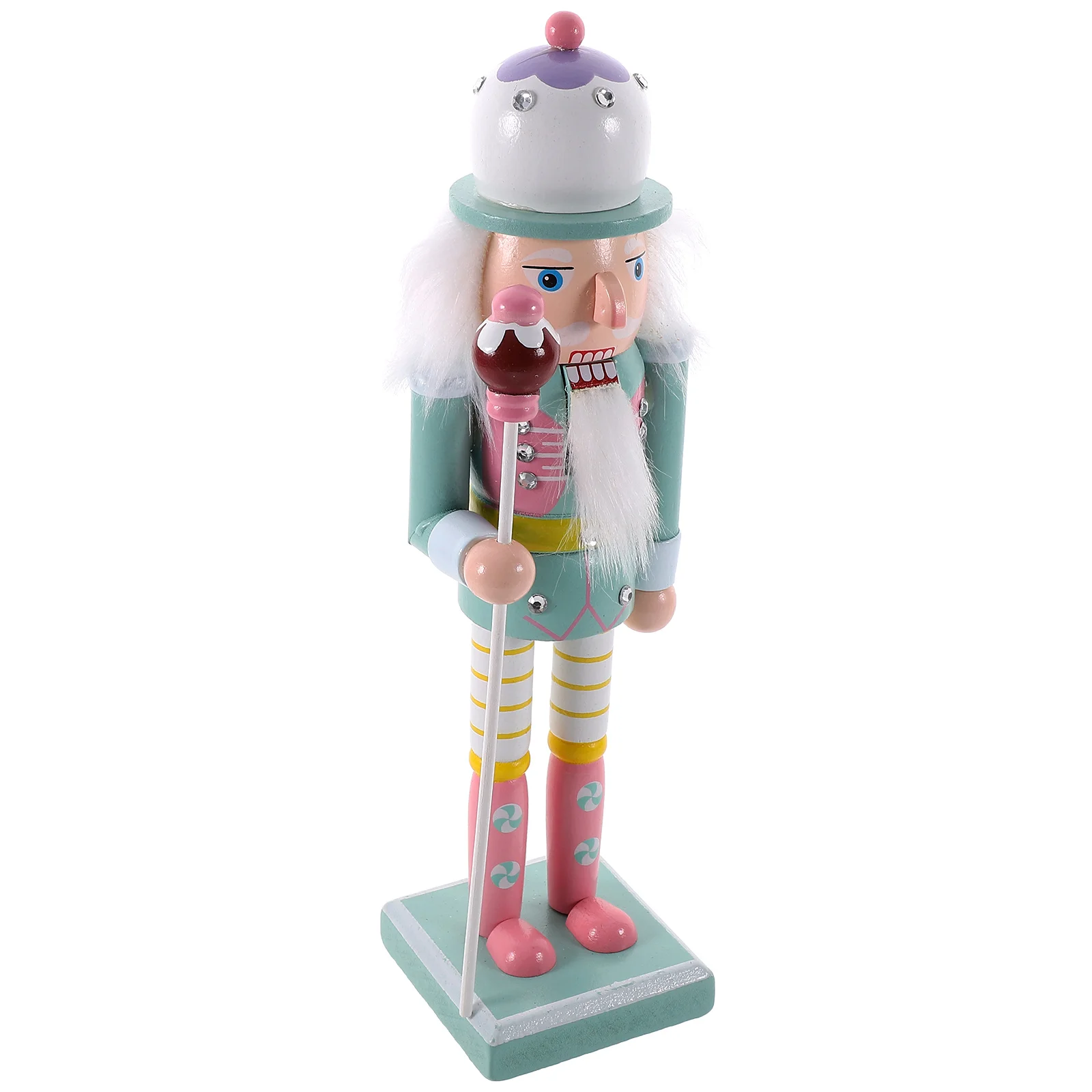 

Christmas Nutcracker Figurine Wood Nutcracker Soldier Christmas Ornament Xmas Desktop Decoration 25x7.5x7cm