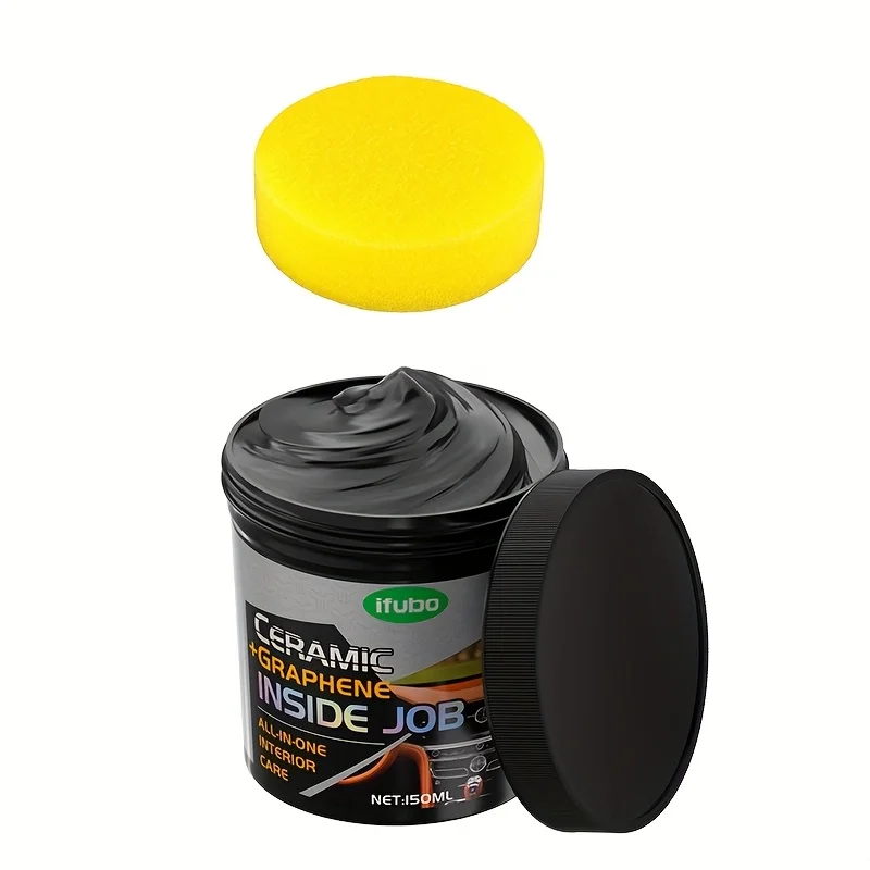 HUB Ceramic Glaze & Graphene Inside Job Car Interior Wax – 150g Fit for Dashboard, Seats & Central Control Panel, Anti-Aging BEST SELLERS