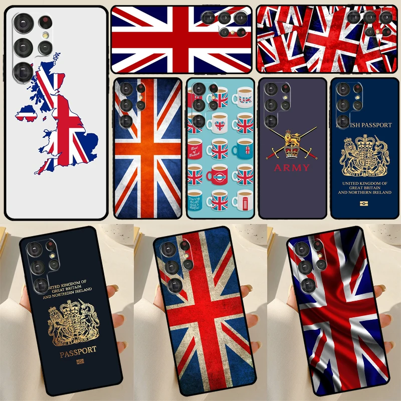 Union Jack British England Uk Flag Case Per Samsung Galaxy S23 S21 S22 Ultra Note 20 S20 Fe S8 S9 S10 Note 10 Plus Phone Shell