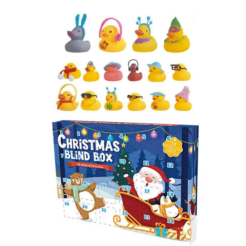 

Christmas Advent Calendar 24Pcs Duck Christmas Advent Calendar Creative Decorative Duck Bath Toys For Home Living Room Bedroom