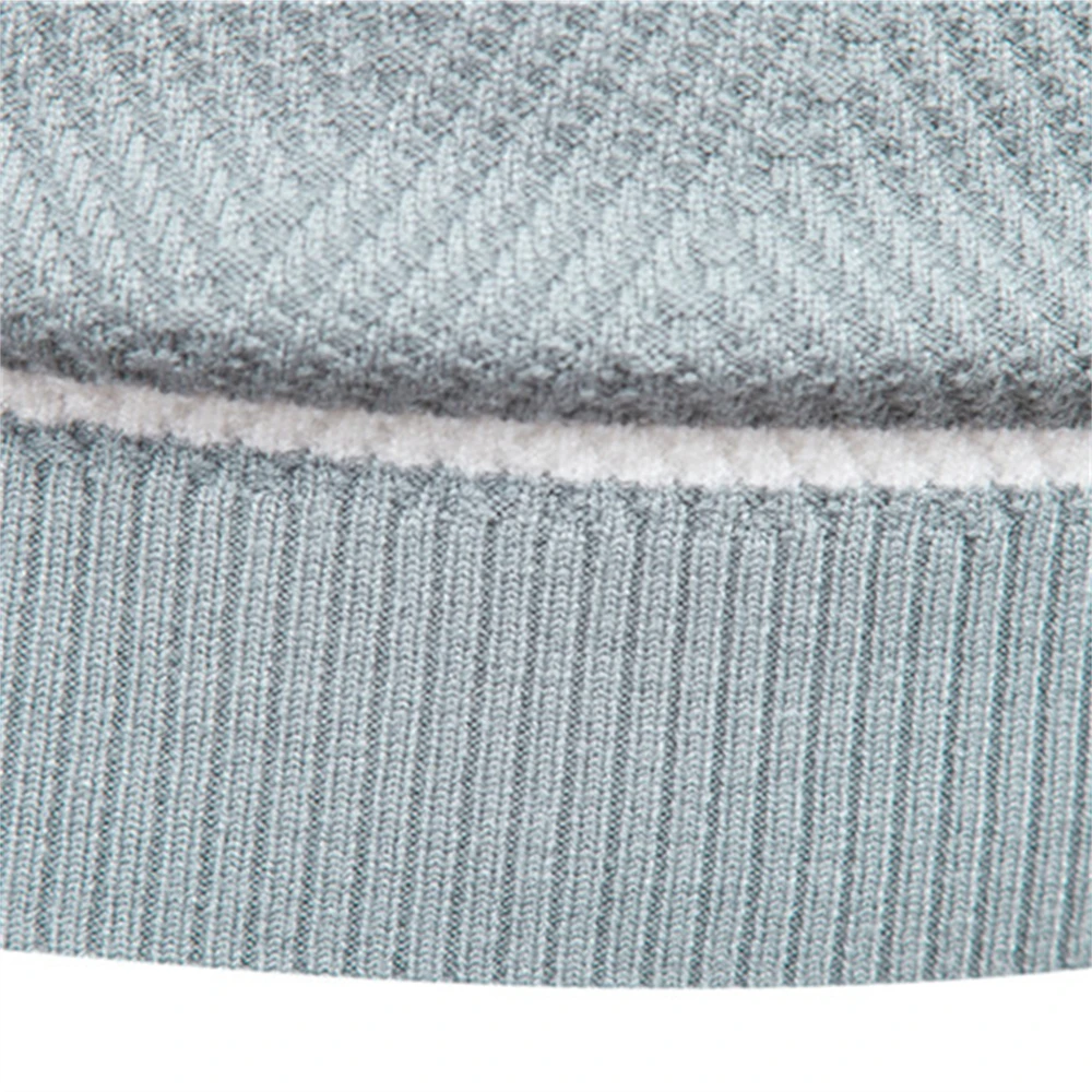 thumbnail image 5 of Nuevo jersey de otoño para hombre, suéter con cuello redondo y manga larga de retazos, suéteres ajustados cálidos, suéter informal de moda para hombre, ropa para hombre, 5 of 5