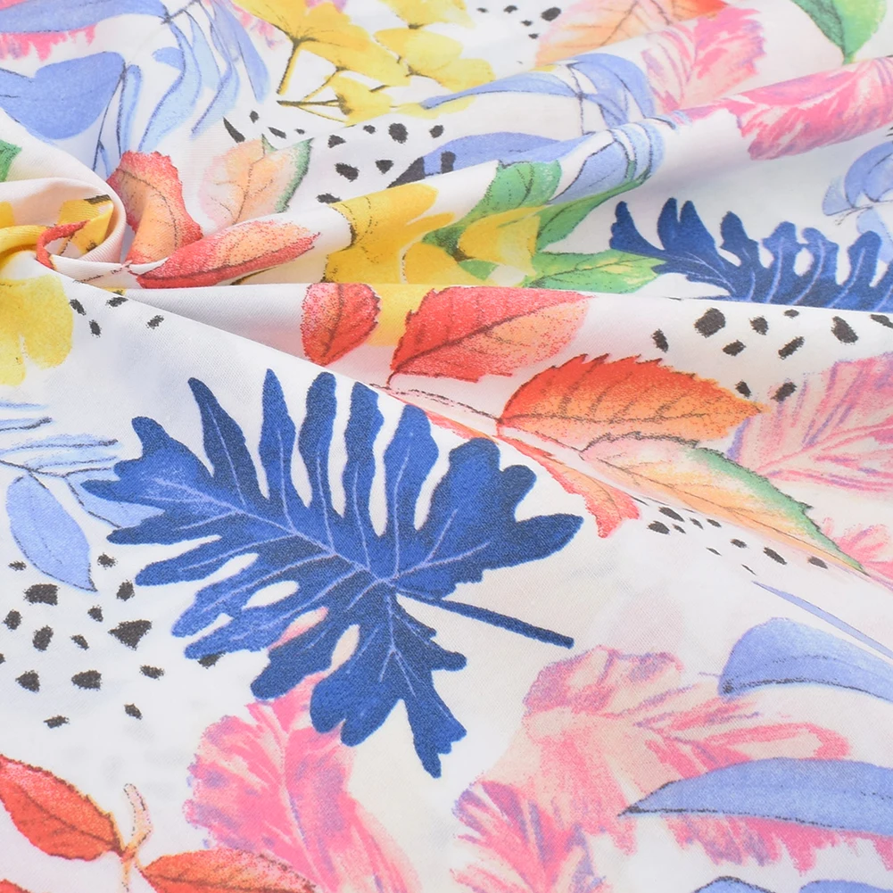 Chainho,Printed Twill Weave Cotton Fabric,DIY Sewing Quilting Material,Patchwork Cloth,6 Designs Floral Series,2 Sizes,15C364