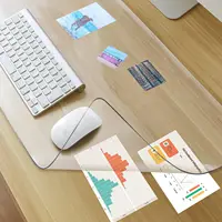 Clear Desk Mat for Keyboard and Mouse, Large Mouse Pad , Desk Protector Mat with Round Edge for Office and Home Desktop 1