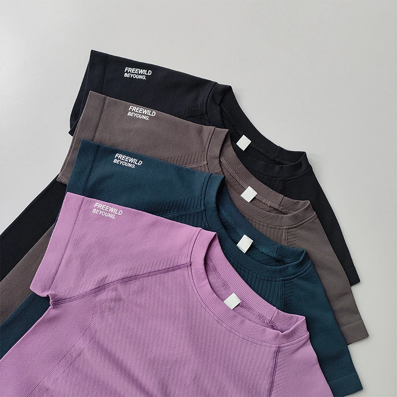 Yoga Set for Women - Short Sleeve Top  Tights Breathable Stretch Fitness Wear