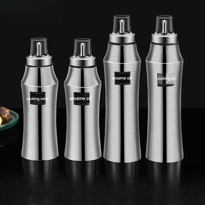 

304 Stainless Steel Oil Jar Household Leakproof With Lid Hawksbill Large-Capacity Oil Can Kitchen Storage Jug Fuel Bottle