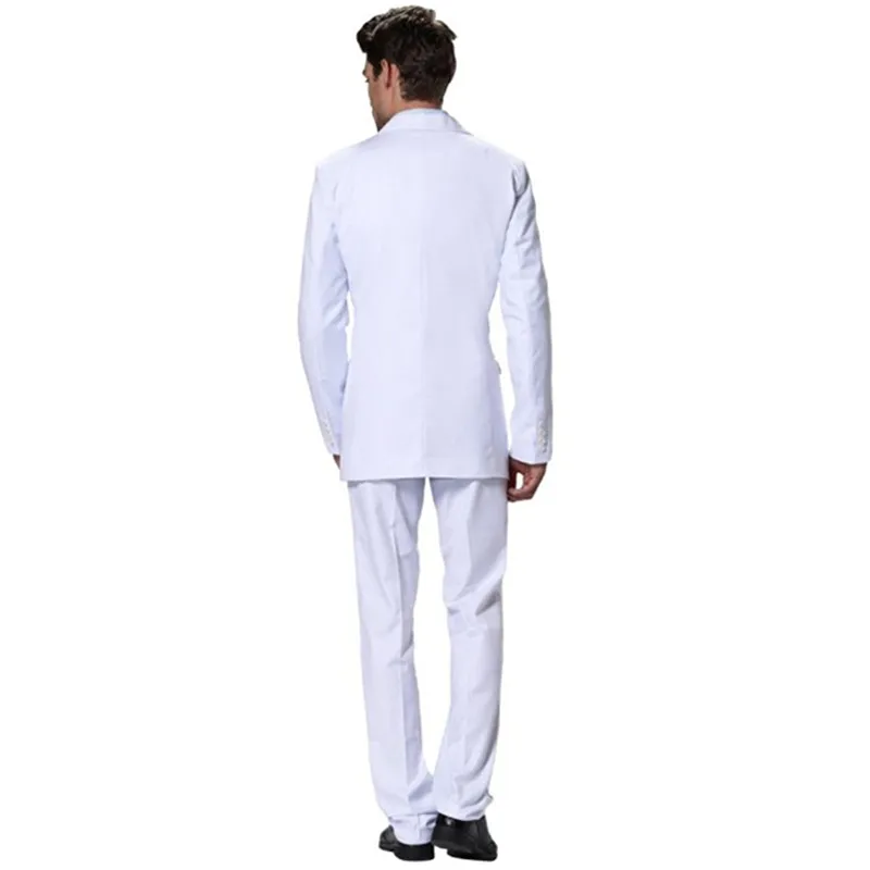 New Men Suit Terno Slim Fit Man White Suit Formal Occasions Costume Homme Custom Make Men Suits Set (coat+pants+vest)