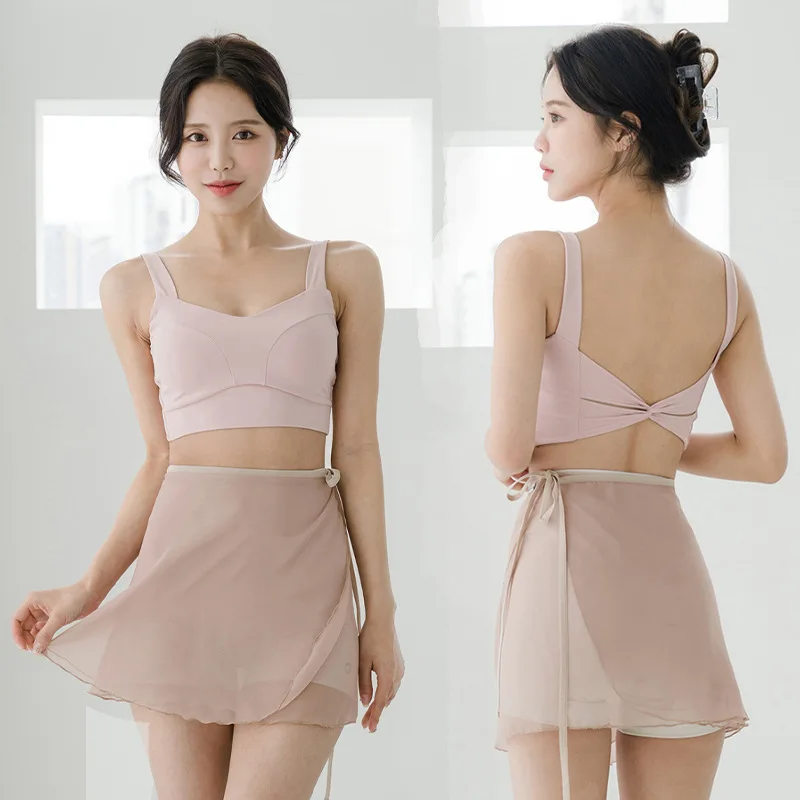 

Stretch breathable fitness beauty back sports bra High strength vest type small suspender bra