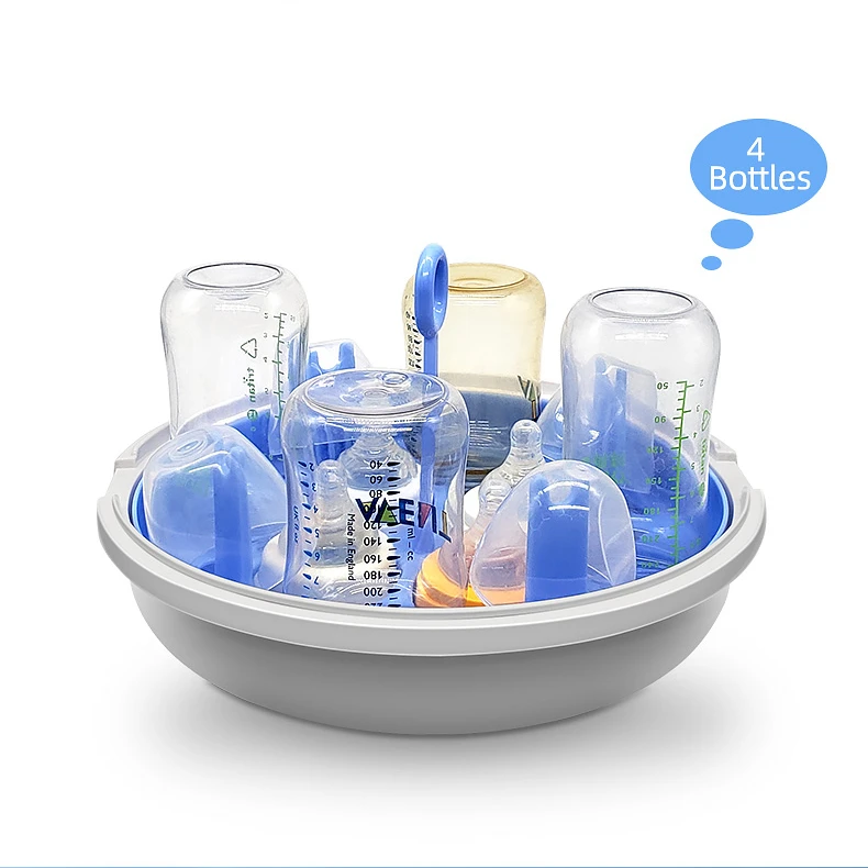 New Baby Bottle Disinfection Box High Temperature Nipple Sterilizer Infant Bottle Holder Storage Box Microwave Steriliser