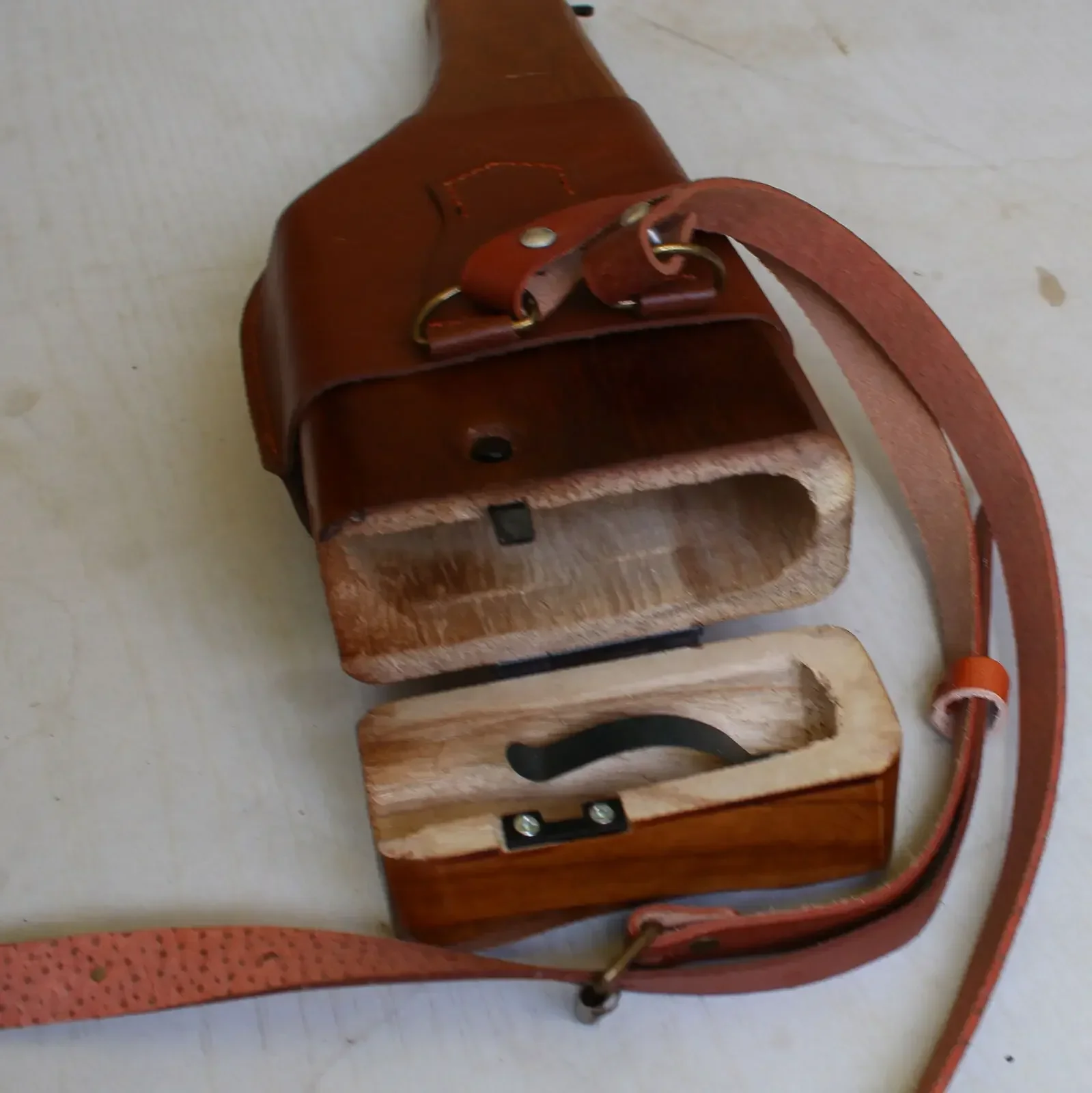 BROOMHANDLE GERMAN MAUSER C96 WOOD SHOULDER HOLSTER BUTT STOCK WANG1.WW2