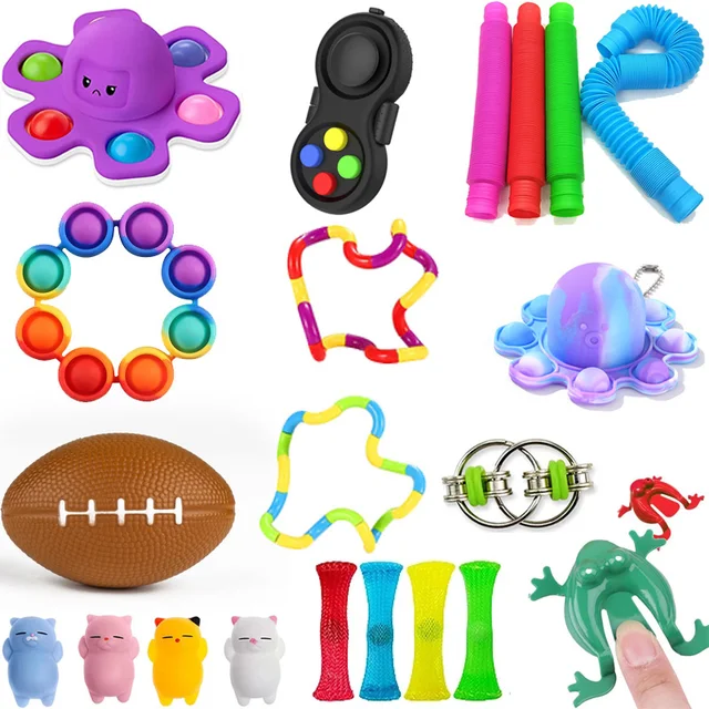 Figet Toys Pack Anti Stress Adults Kids Squeeze Sensory Autism Anxiety Relief Cheap Stuff In Bulk New Funny Gadget 5