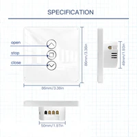 MOES WiFi Smart Curtain Switch 2.5D Arc Glass Touch Panel for Roller Blinds Shutters APP Remote Control Support Alexa GoogleHome - Image 6