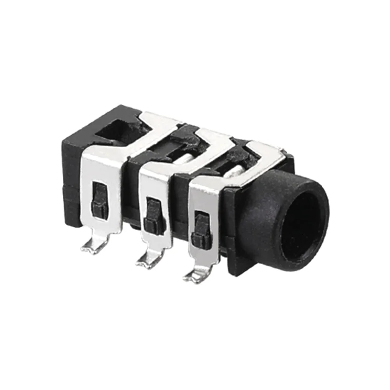 10PCS PJ-313D PJ313 SMD 6Pin SMT 3.5MM Female Audio Connector Stereo Black Headphone Jack