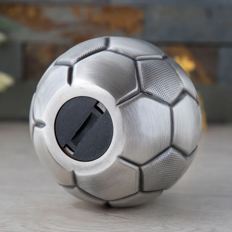 Football  Metal Money box Tin Alloy Coins Holders Piggy Bank For Kids Money Safe SNG025 3