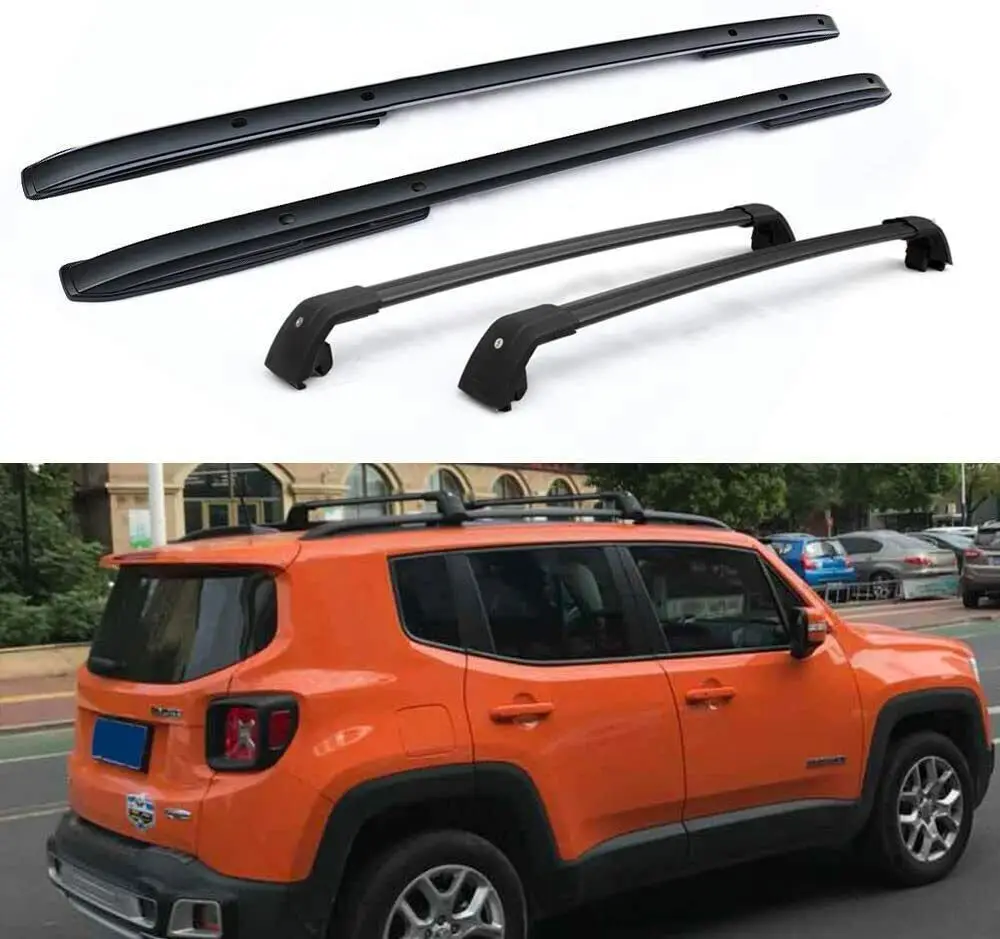 

4 шт., алюминиевые поперечные рейки для Jeep Renegade 2015-2020