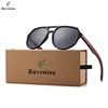 Ravenisa Wood Sunglasses Women UV400 Polarized Pilot Plastic Frame  Sun Glasses fishing Driving Sunglasses 1
