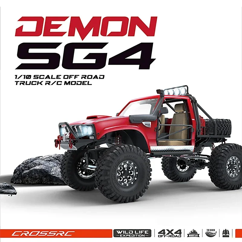

Модель демона CROSSRC SG4 1/10 в комплекте, модель на радиоуправлении, конкурентоспособная альпинистская модель из АБС-пластика, жесткий корпус, полугрузовик, 4x4 искусственных подарка