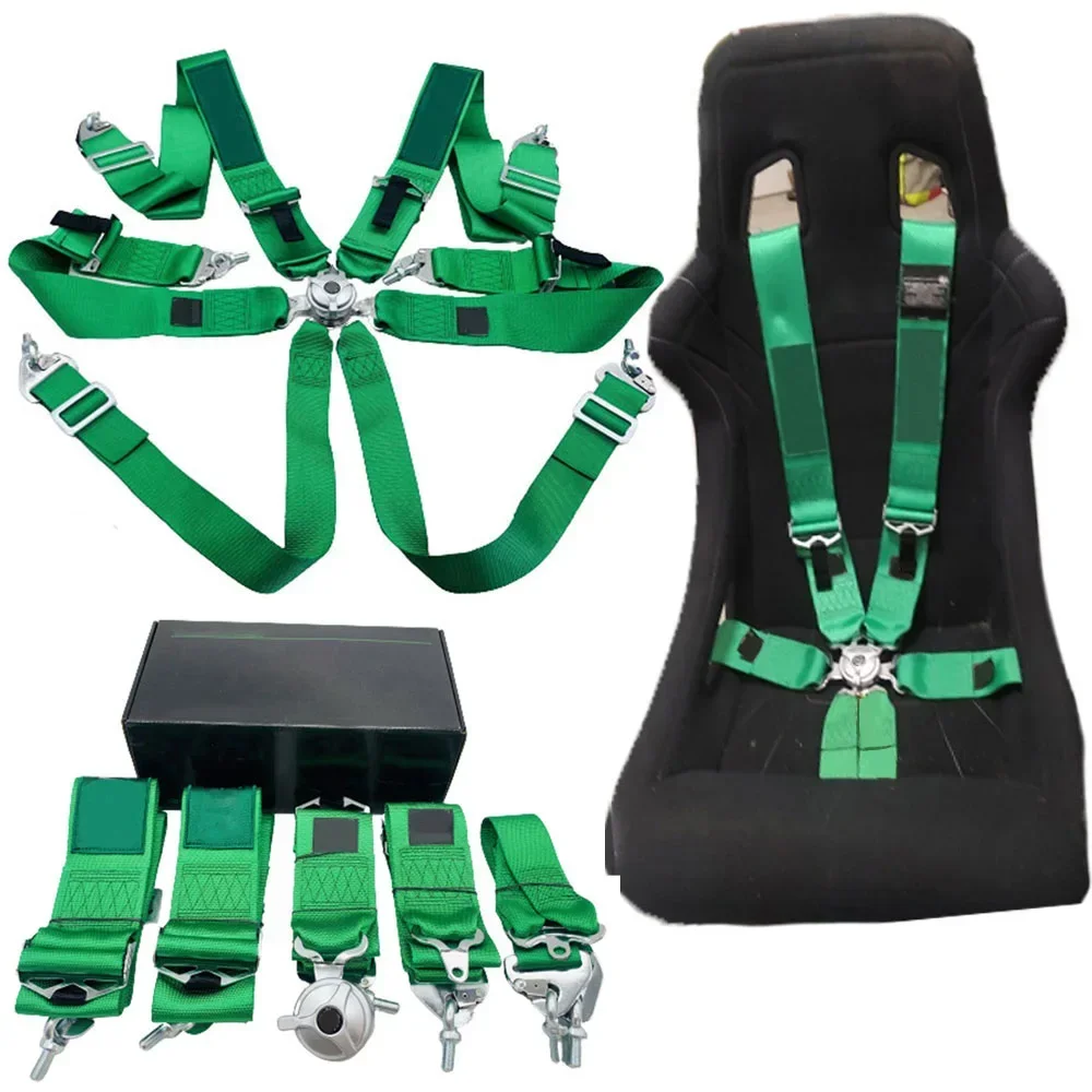 Racing Seat Belt 3Inch 6 Point Universal Nylon Sports Safety Harness